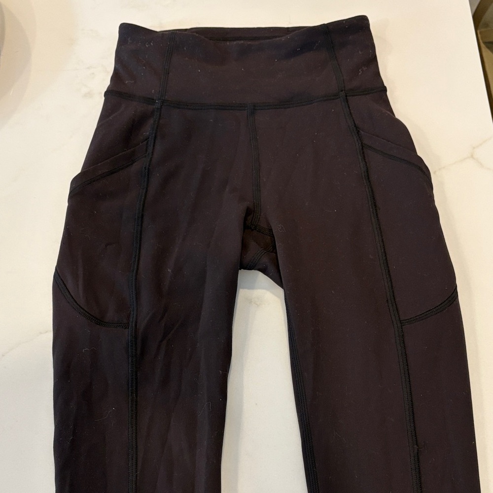 Lululemon Black High-Waisted Leggings 24 inch inseam